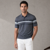 Tricou Polo pentru bărbați - ARES - BALI - Bleumarin cu alb
