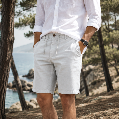 Pantaloni scurți pentru bărbați - PortoBELLO - Gri Deschis