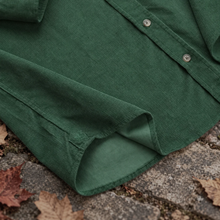 Cămașă din raiat fin - ZENMAN RoyalTOUCH™ - Corduroy EDITION - Verde Smarald
