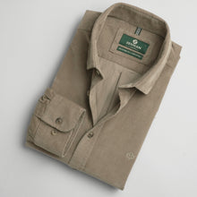 Cămașă din raiat fin - ZENMAN RoyalTOUCH™ - Corduroy EDITION - Taupe Nobil