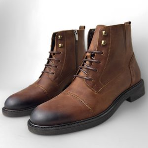 Ghete vintage din piele naturală - Gary - Maro rustic