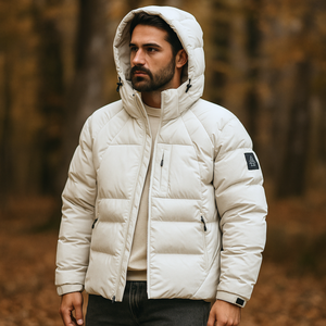 Jachetă pentru bărbați - Nordic EDGE - Alb fildeș
