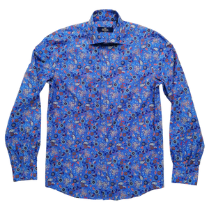 Cămașă Confex - Model Paisley - Albastru Floral
