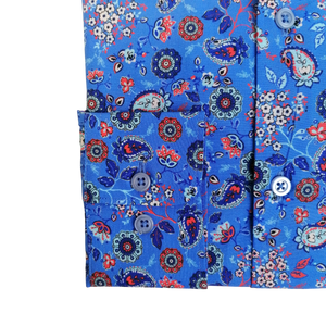 Cămașă Confex - Model Paisley - Albastru Floral
