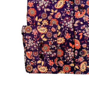 Cămașă Confex - Model Paisley - Mov Floral