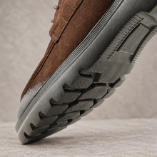 Pantofi bărbătești din piele - ZENMAN UltraLIGHT - Maro Cognac Velur