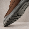 Pantofi bărbătești din piele - ZENMAN UltraLIGHT - Maro Cognac Velur