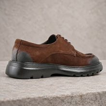 Pantofi bărbătești din piele - ZENMAN UltraLIGHT - Maro Cognac Velur