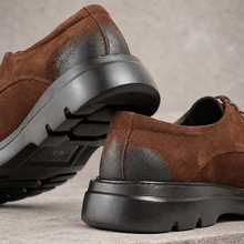 Pantofi bărbătești din piele - ZENMAN UltraLIGHT - Maro Cognac Velur