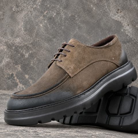 Pantofi bărbătești din piele - ZENMAN UltraLIGHT - Maro Deschis