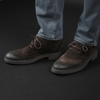 Ghete piele naturală velur  - Tucson - Maro WAX EFFECT