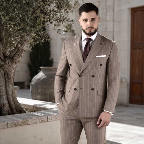 Costum bărbătesc - Sartoria - Napoli DB6 - Maro Taupe