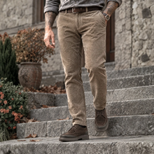 Pantaloni bărbătești din raiat fin NEVADA Heritage™ – Croi Clasic - Bej închis