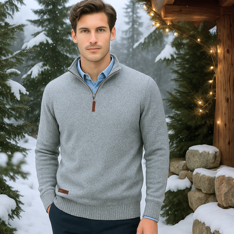 Pulover pentru bărbați - Nordic - Gri pepit