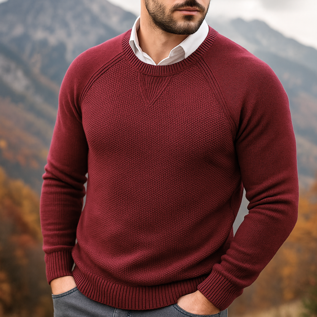 Pulover pentru bărbați - Alpin - Vișiniu