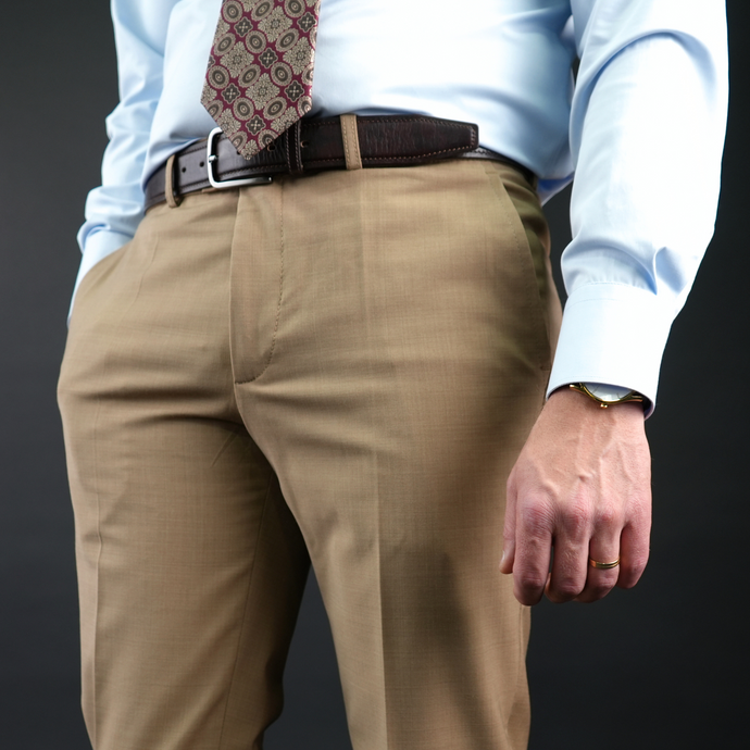 Pantaloni eleganți Confex - Bej Camel