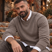 Pulover pentru bărbați - CHESTER VelvetCOTTON™ - Taupe