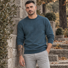 Pulover pentru bărbați - CHESTER VelvetCOTTON™ - Bleumarin indigo