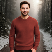 Pulover pentru bărbați - MONTANA - Cărămiziu
