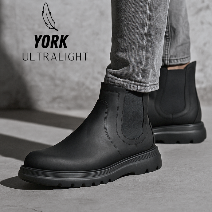 Ghete piele naturală - York - Negru