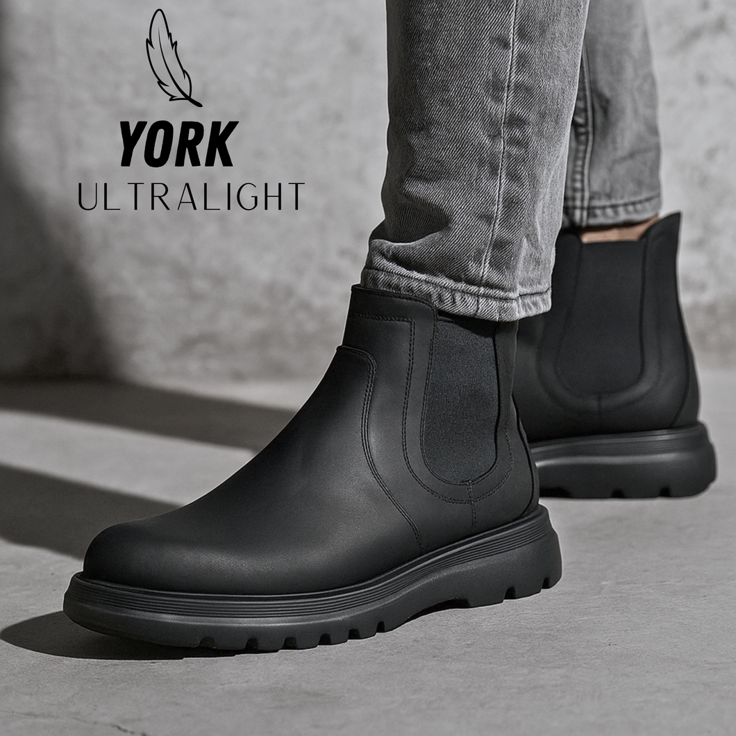 Ghete piele naturală - York - Negru