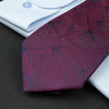 a close up of a tie on a table