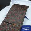 a close up of a tie on a shirt