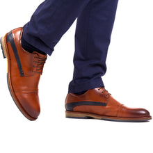 Pantofi barbatesti din piele - Casual Friday - Maro Cognac