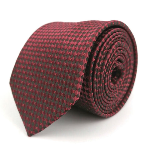 Cravata Ares - Neagra cu figuri geometrice visinii