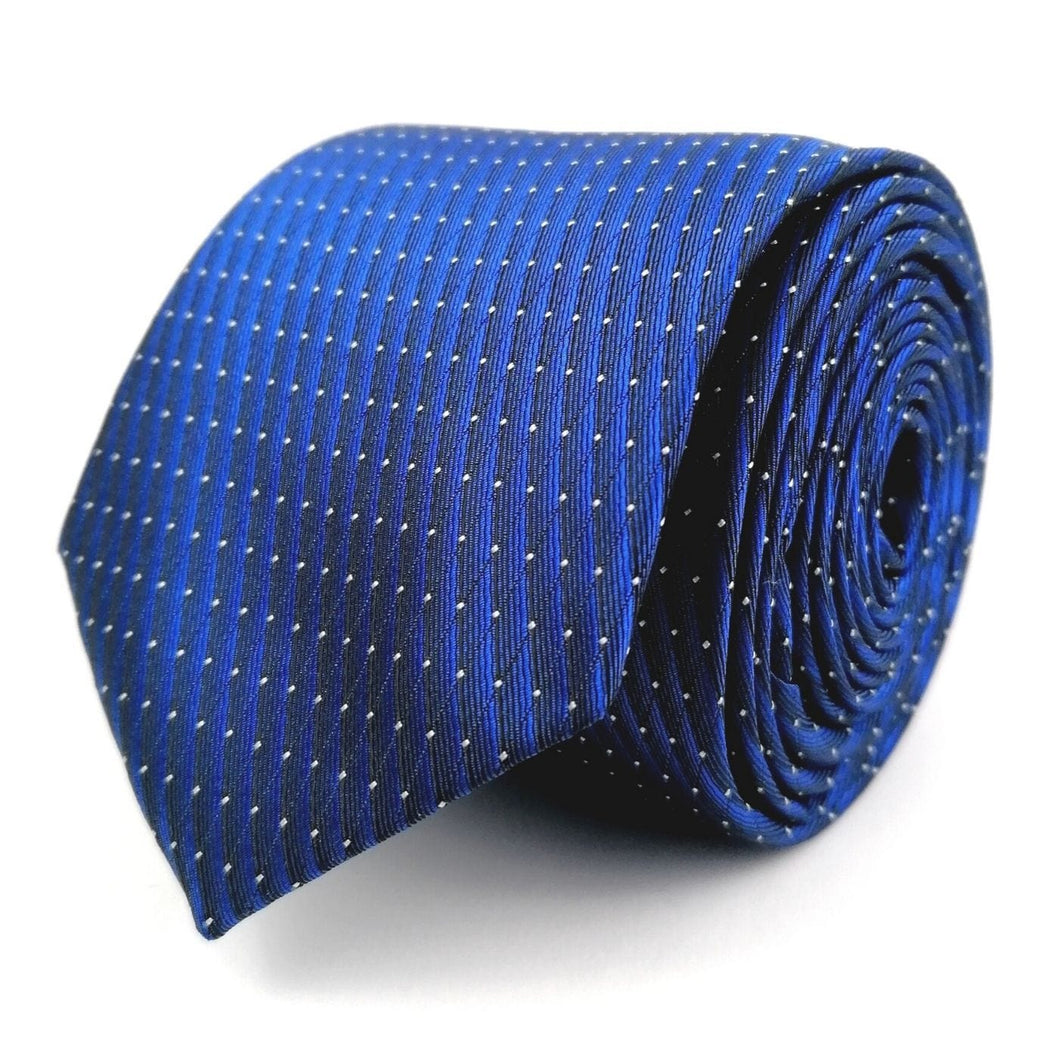 Cravata Ares - Albastra cu puncte albe
