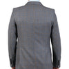 Sacou Confex - Slim-Fit - Gri cu carouri galbene