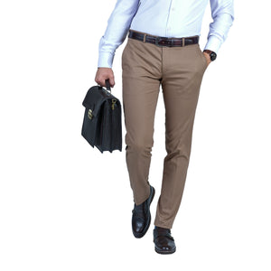 Pantaloni casual bărbați Confex - Cafea cu lapte