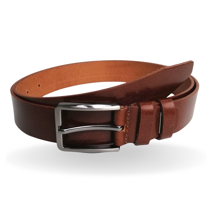 Curea piele naturală fără cusături - Proartimar - 30 mm - Maro Cognac