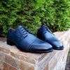 Pantofi barbatesti din piele - Oxford - Bleumarin