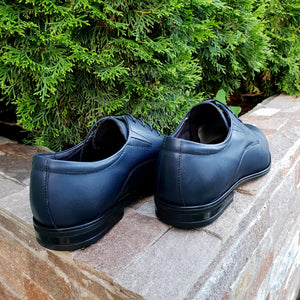 Pantofi barbatesti din piele - Oxford - Bleumarin