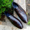 Pantofi barbatesti din piele - Oxford - Maro Ciocolată