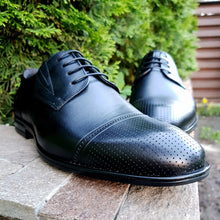 Pantofi barbatesti din piele - Oxford - Negru