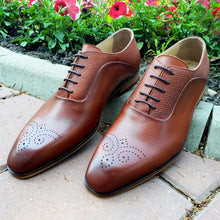Pantofi barbatesti din piele - Suflet Bucovinean - Maro Cognac