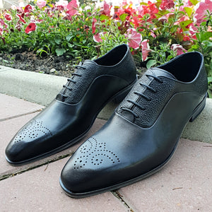 Pantofi barbatesti din piele - Suflet Bucovinean - Negru