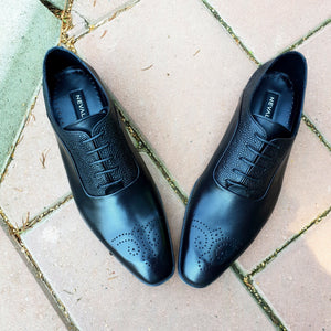 Pantofi barbatesti din piele - Suflet Bucovinean - Negru