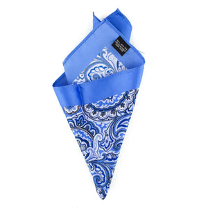 Batistă de buzunar albastră cu imprimeu floral - Zenman Bucovina 