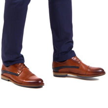 Pantofi barbatesti din piele - Casual Friday - Maro Cognac
