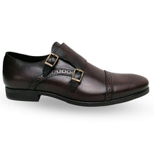 Pantofi bărbătești din piele - Monk Limited - Maro Ciocolată