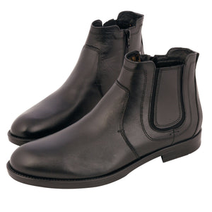 Ghete piele naturală - Pieton Chelsea Black