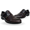 Pantofi bărbătești din piele - Monk Limited - Maro Ciocolată
