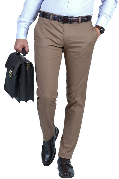 Pantaloni casual bărbați Confex - Cafea cu lapte