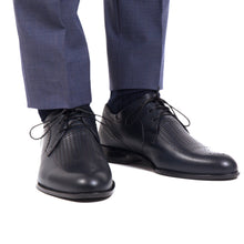 Pantofi barbatesti din piele - Laser Beam - Bleumarin