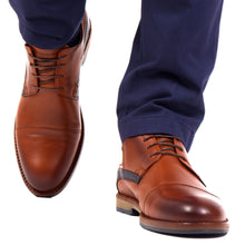 Pantofi barbatesti din piele - Casual Friday - Maro Cognac