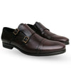 Pantofi bărbătești din piele - Monk Limited - Maro Ciocolată