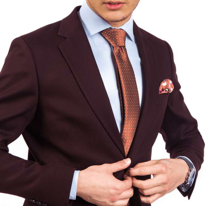 Sacou Confex - Slim-Fit - Vișiniu - Bumbac